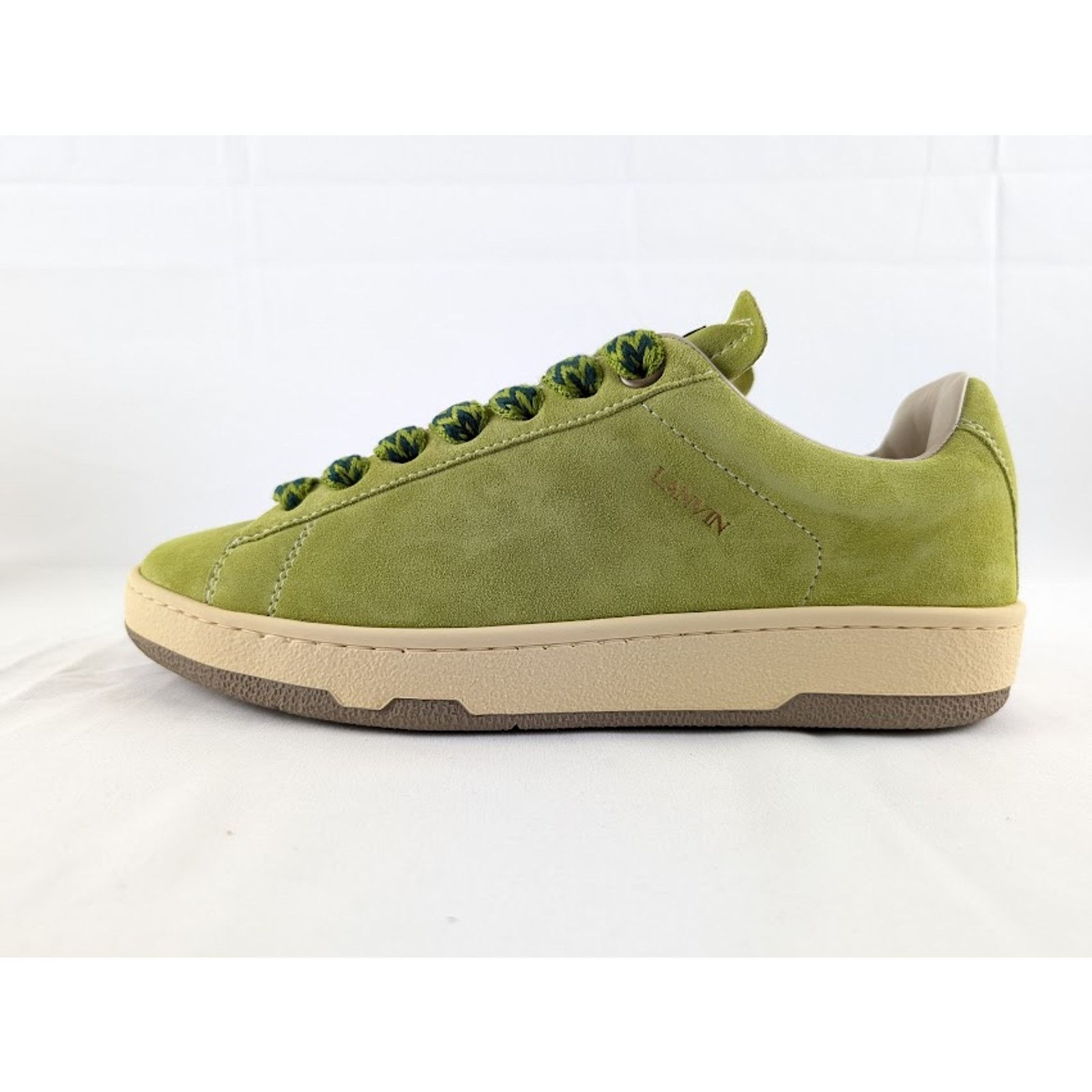 Lanvin o1rshd1 Lite Curb Low Top Sneakers in Asinth Green Size US 8 / EU 41 - 2 Thumbnail