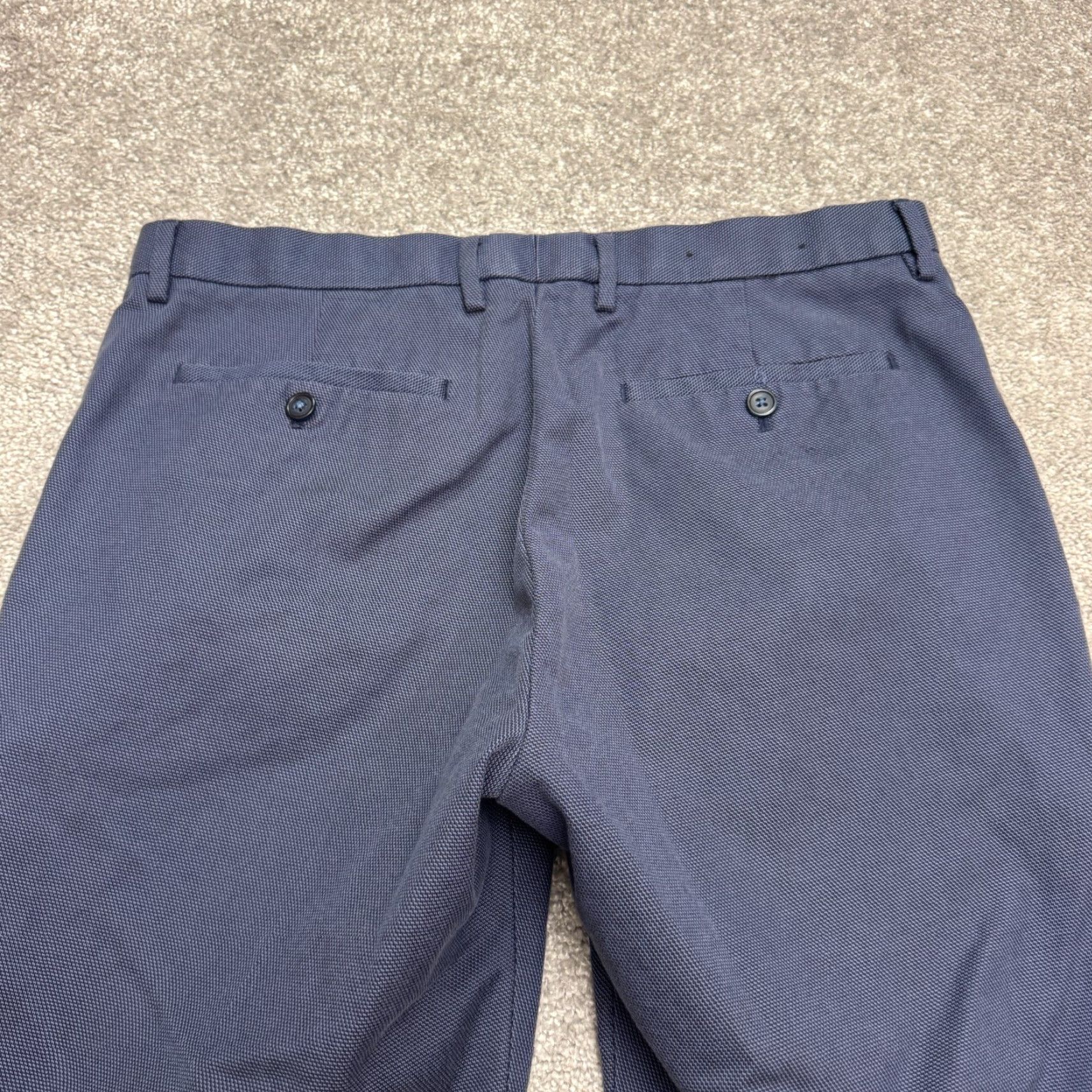 Banana Republic Banana Republic Non Iron Modern Slim Fit Dress Pants Mens 32x30 Navy Blue Work Size US 32 / EU 48 - 5 Thumbnail