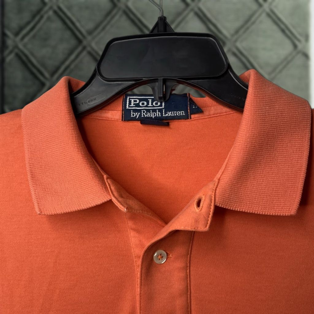 Ralph Lauren Polo By Ralph Lauren Mens Polo Shirt M Orange Light Fade Money 90s Mens Size US M / EU 48-50 / 2 - 1 Thumbnail