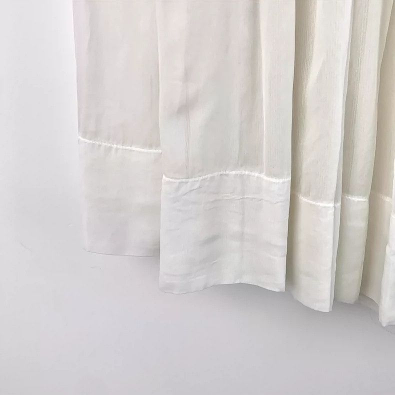 Celine Celine Pleated Midi Skirt in OffWhite Size US 38 / EU 54 - 4 Thumbnail