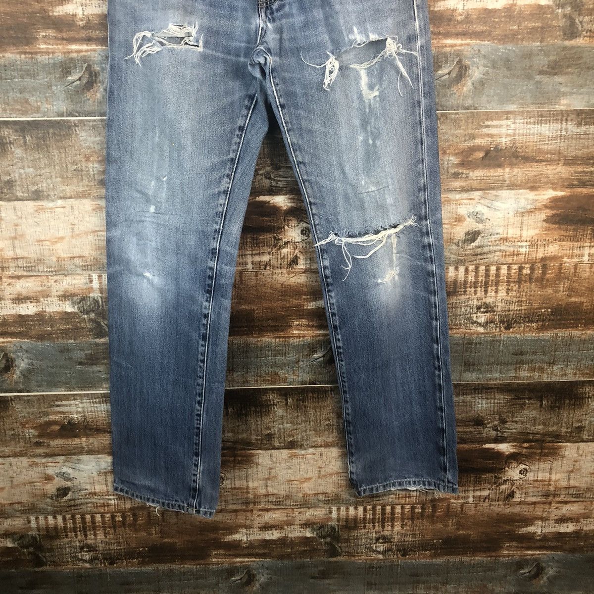 Japanese Brand Uniqlo japan ripped Distressed Denim Pants #A1394 Size US 31 - 6 Thumbnail
