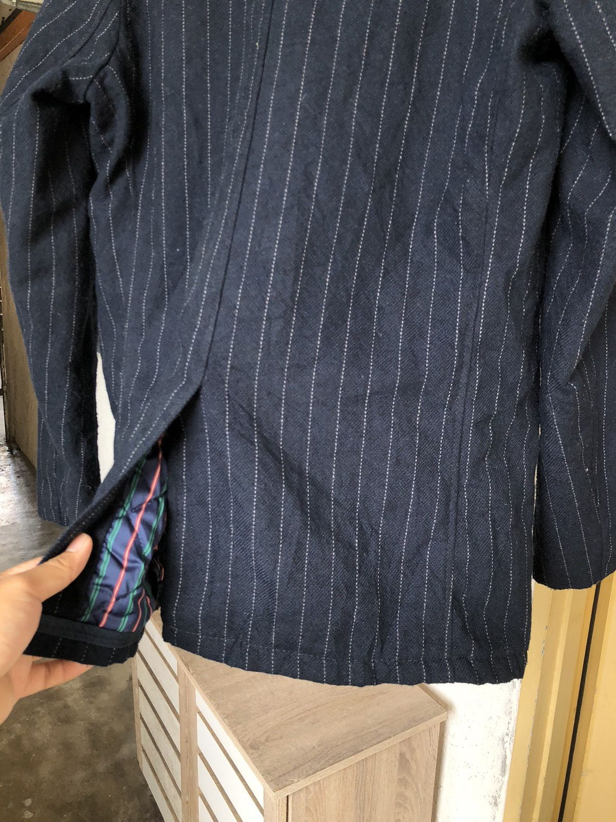 Schott Rare❗️Schott x Takeo Kikuchi Wool Stripe Pea Coat Size US S / EU 44-46 / 1 - 10 Thumbnail