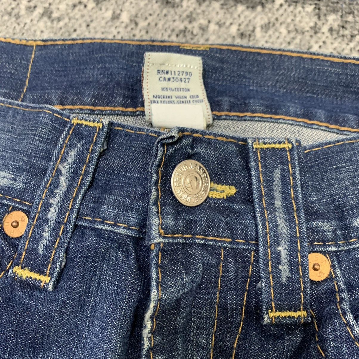 True Religion True Religion Section Joey Leather Distressed Bootcut Jeans Size US 31 - 6 Thumbnail