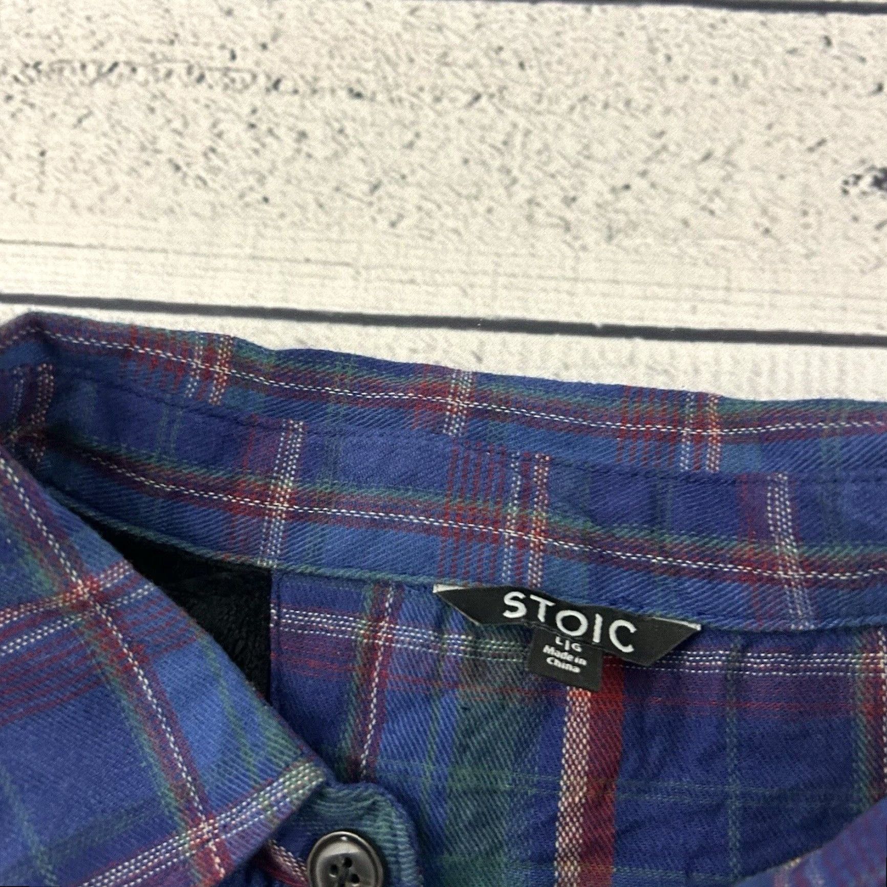 Stoic Stoic Shirt Jacket L Blue Plaid Long Sleeve Heavy Lined Button Front Men Large Size US L / EU 52-54 / 3 - 2 Thumbnail