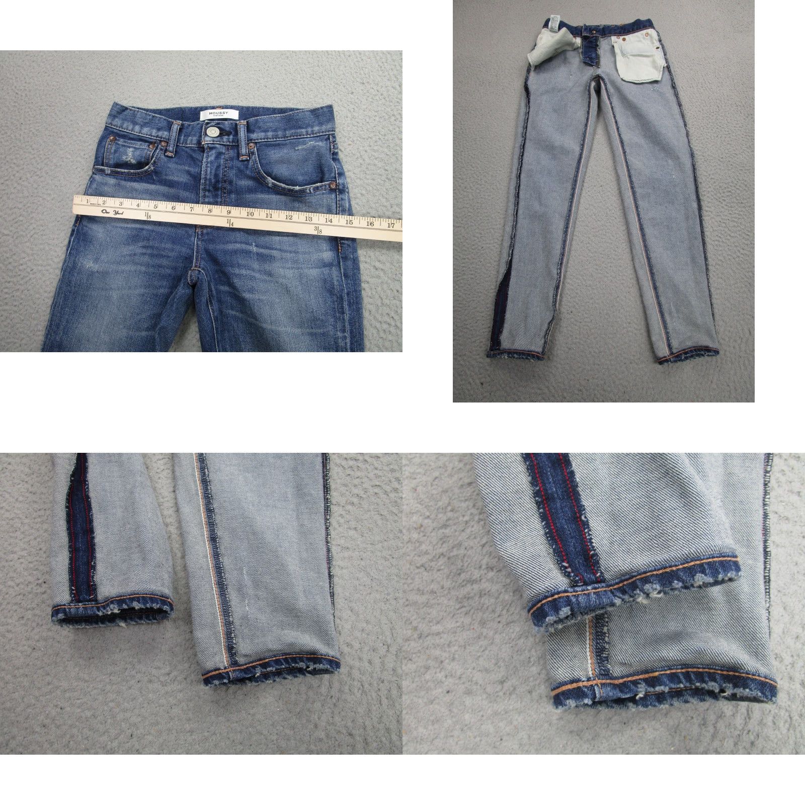 MOUSSY Moussy Vintage Jeans Womens 24 Blue Skinny Distressed Denim Made In Japan Size 42" / US 20 - 8 Thumbnail