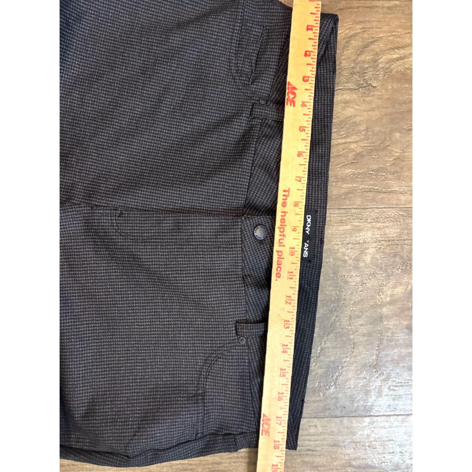 DKNY DKNY Pants Womens XL Black & Gray Slacks Back Pockets Jeans Straight Leg Ankle Collection Women’s Size 40" / US 18 - 3 Thumbnail