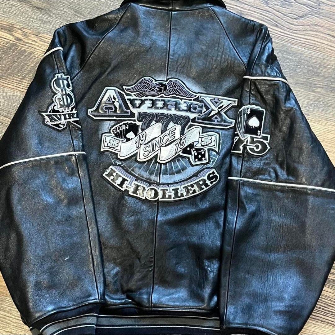 Avirex Vintage Avirex Black High Rollers Varsity Jacket 3XL Size US XXL / EU 58 / 5 - 2 Thumbnail