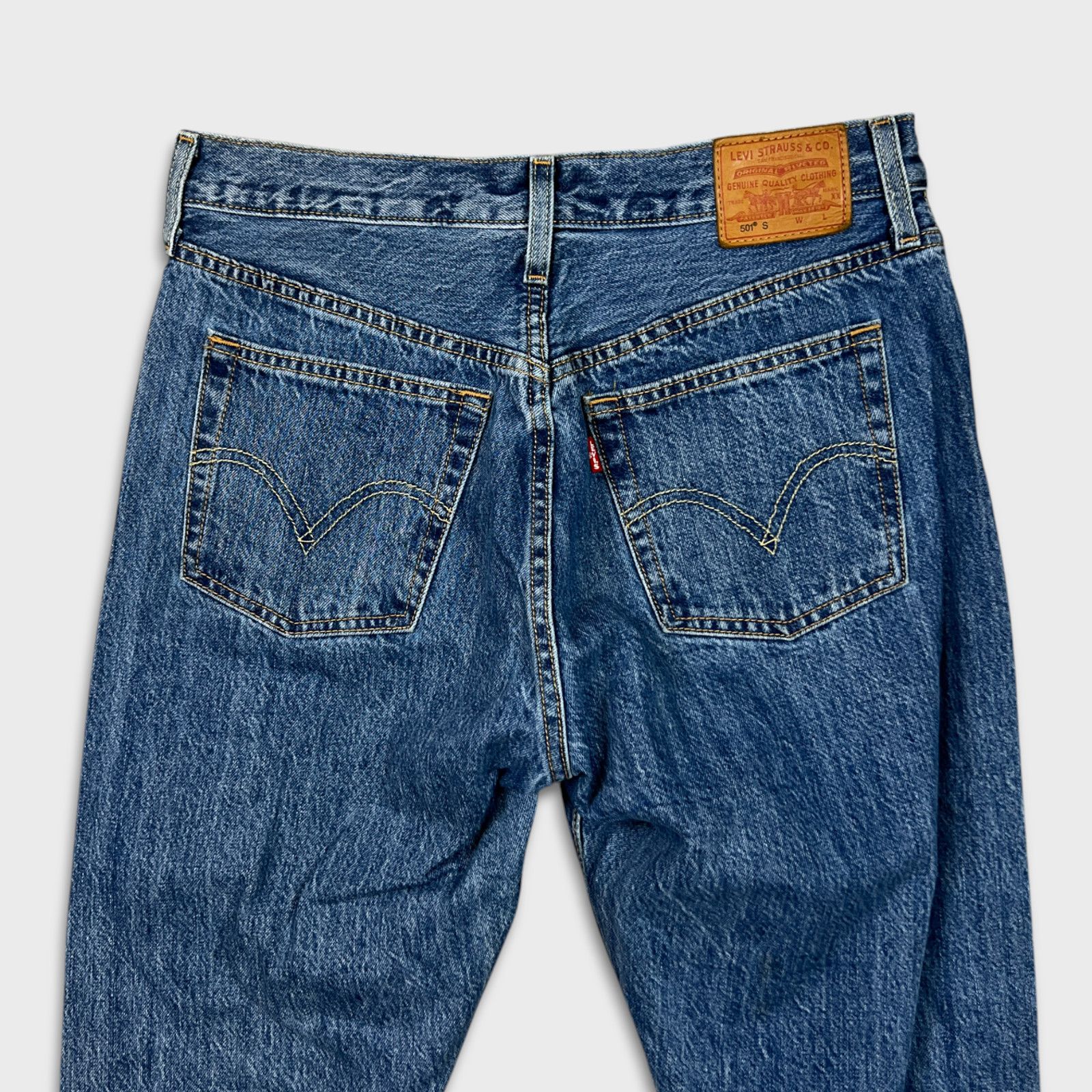 Levi's × Vintage Levi's 501 S Jeans 29x32 Blue Premium Button Fly Denim Pants Size US 29 - 7 Thumbnail