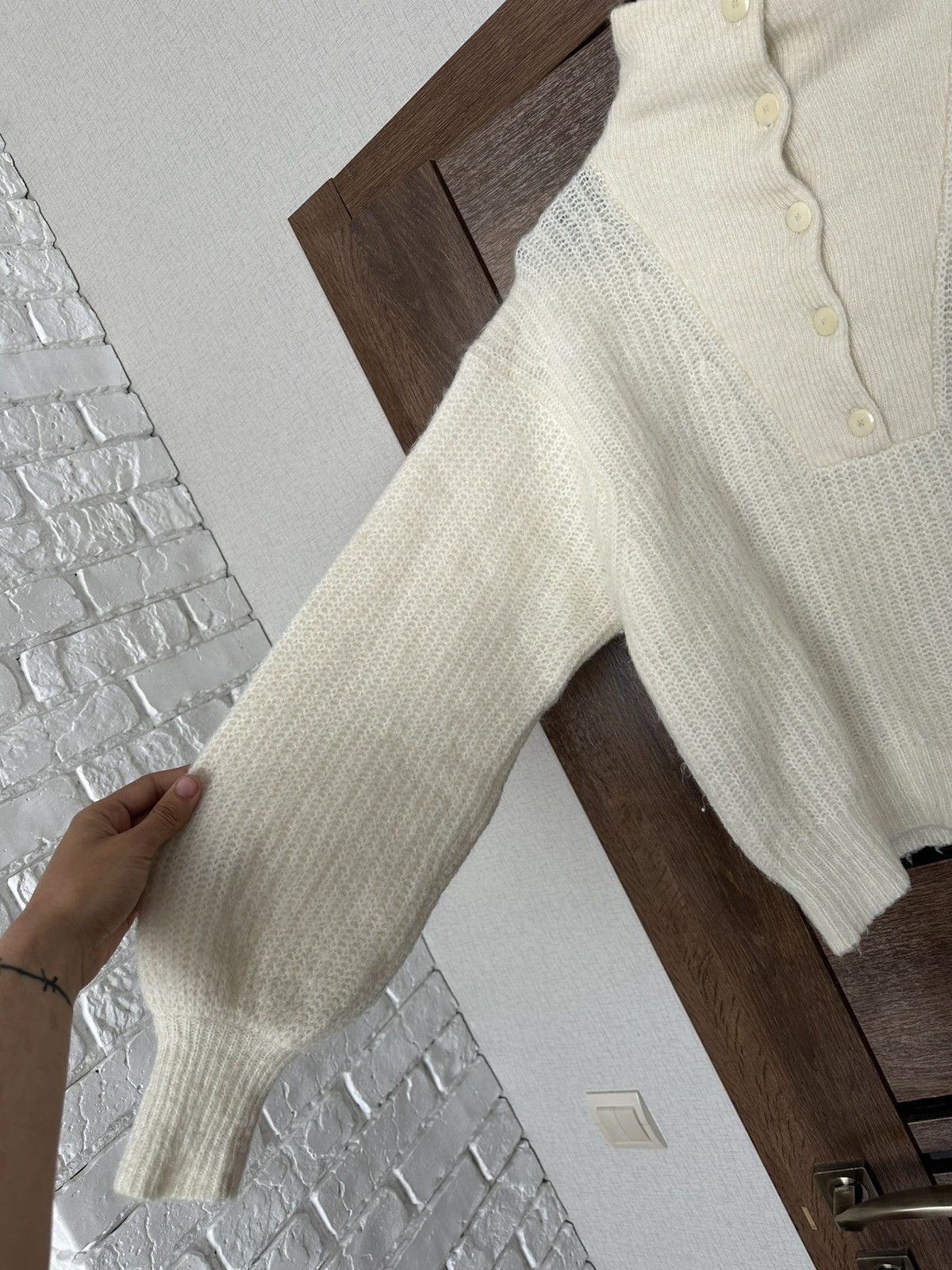 Sezane Le Maille Sezane Knit Wool Mohair Sweater Pullover Size XL / US 12-14 / IT 48-50 - 8 Thumbnail