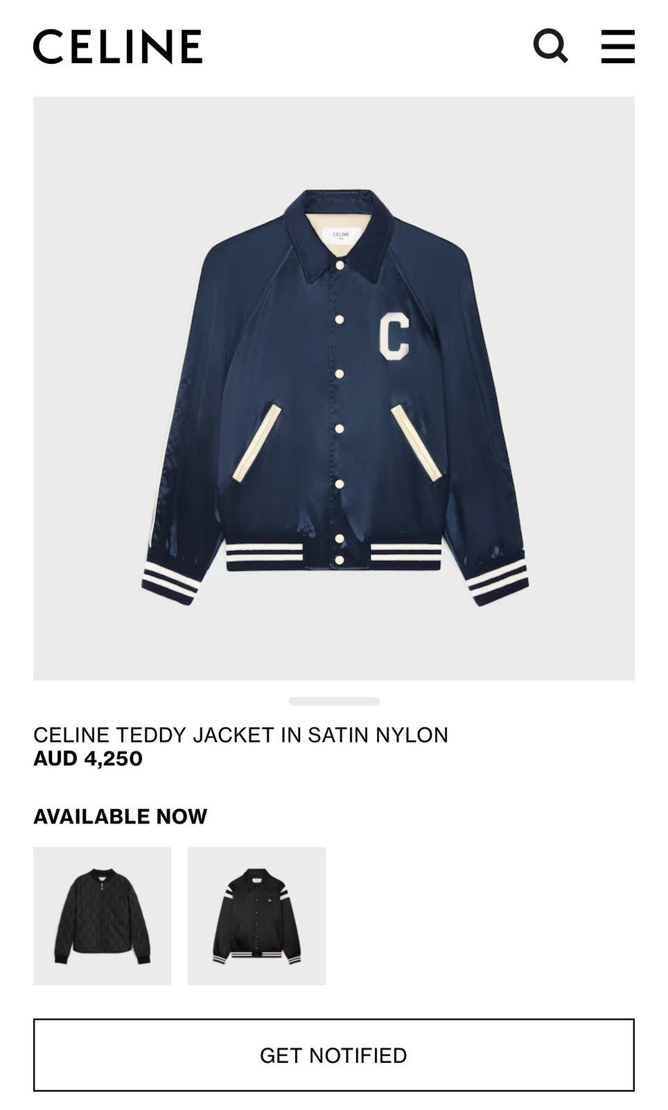 Celine $2.85k 🤑 Celine logo blue satin teddy jacket Hedi Slimane 54 Size US L / EU 52-54 / 3 - 22 Thumbnail
