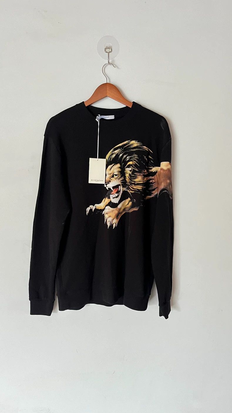 Givenchy Givenchy Black Lion Print Long Sleeve Hoodie, Size L Size US L / EU 52-54 / 3 - 6 Thumbnail
