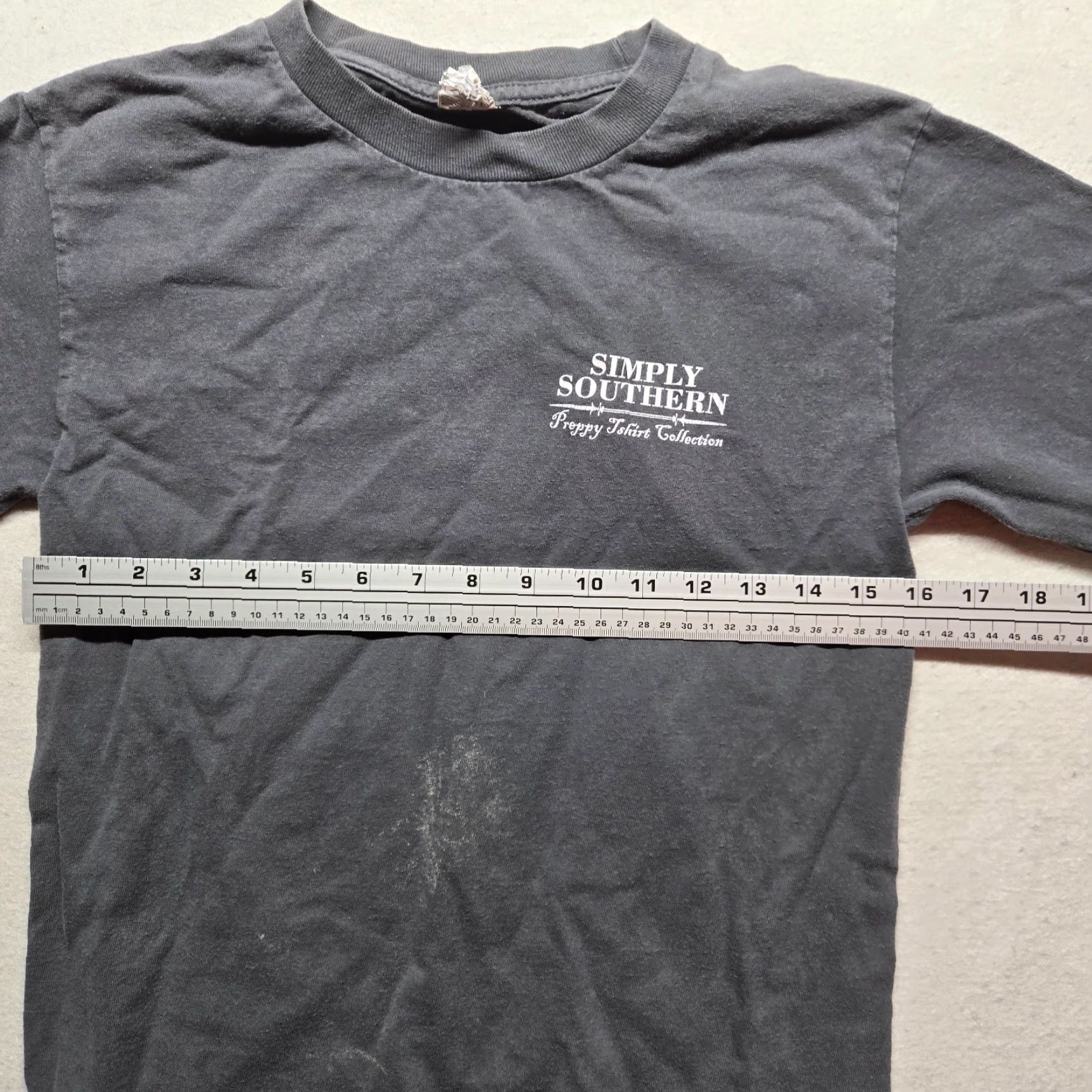 Vintage Simply Southern Shirt Women Small Gray 100% Cotton Long Sleeve Crew Neck USA Heart Logo 2010s Size S / US 4 / IT 40 - 5 Thumbnail