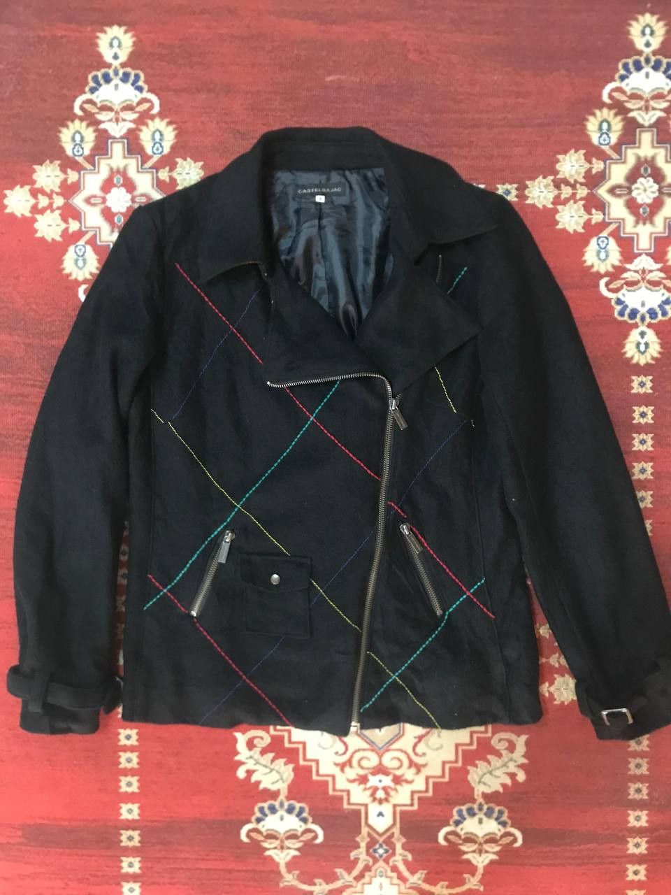Jean Charles De Castelbajac Castelbajac Wool Double Collar Punk Jacket Rare Size US XS / EU 42 / 0 - 1 Thumbnail