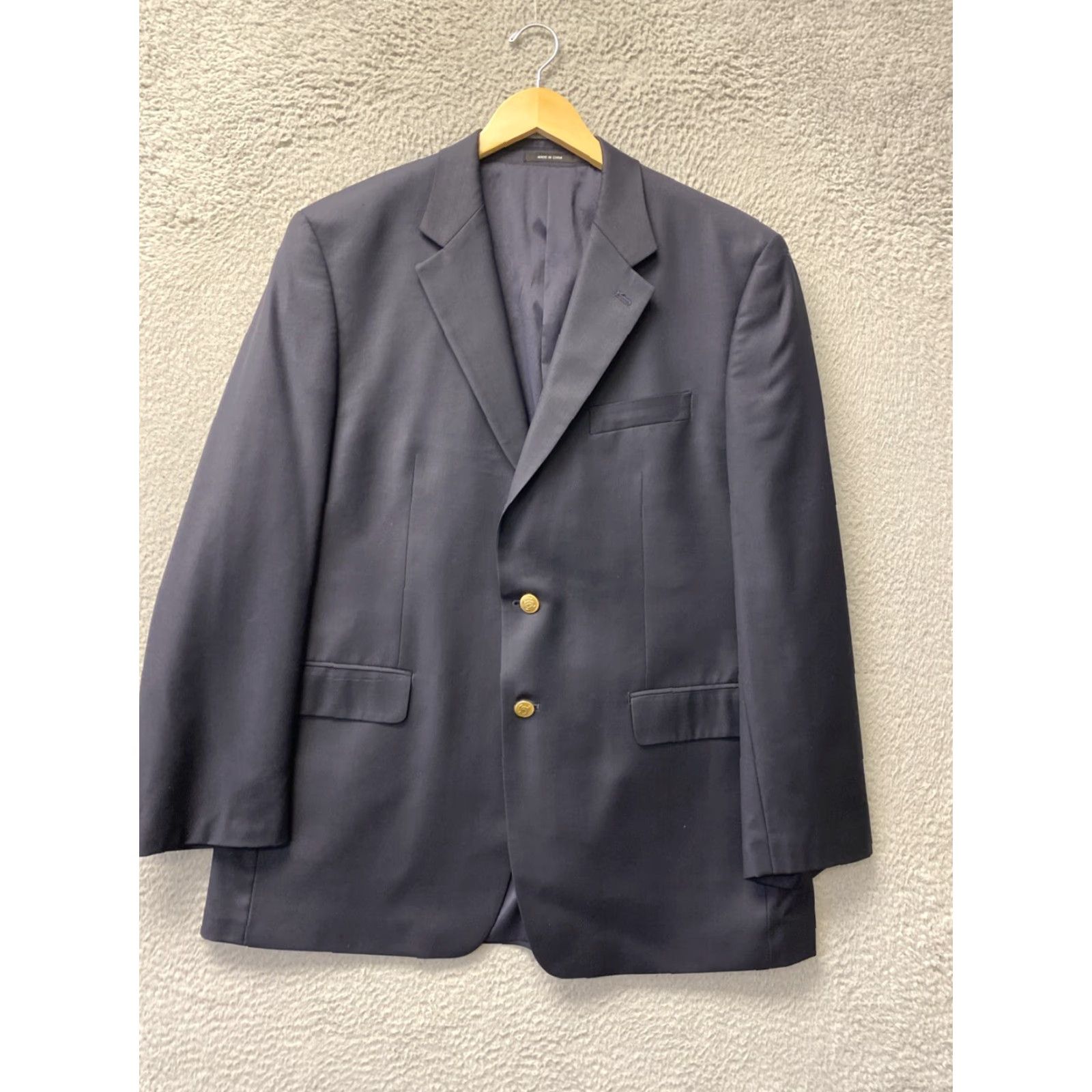 Polo Ralph Lauren VINTAGE Polo Ralph Lauren Wool Blazer Men 43 Navy Blue University Style Regular Fit Casual Formal Jacket Size US XL / EU 56 / 4 - 2 Thumbnail