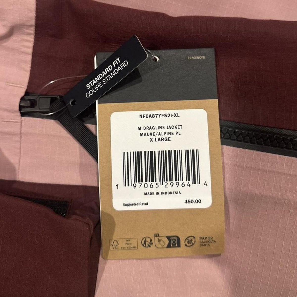 The North Face NWT Men’s TNF Mauve Dragline Ski/Snowboard Jacket Size XL Size US XL / EU 56 / 4 - 7 Thumbnail