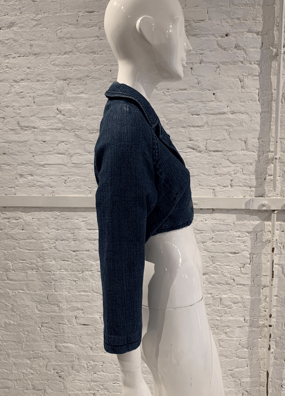 Hussein Chalayan Hussein Chalayan A/W 2004 Cropped jeans Jacket Size S / US 4 / IT 40 - 7 Thumbnail