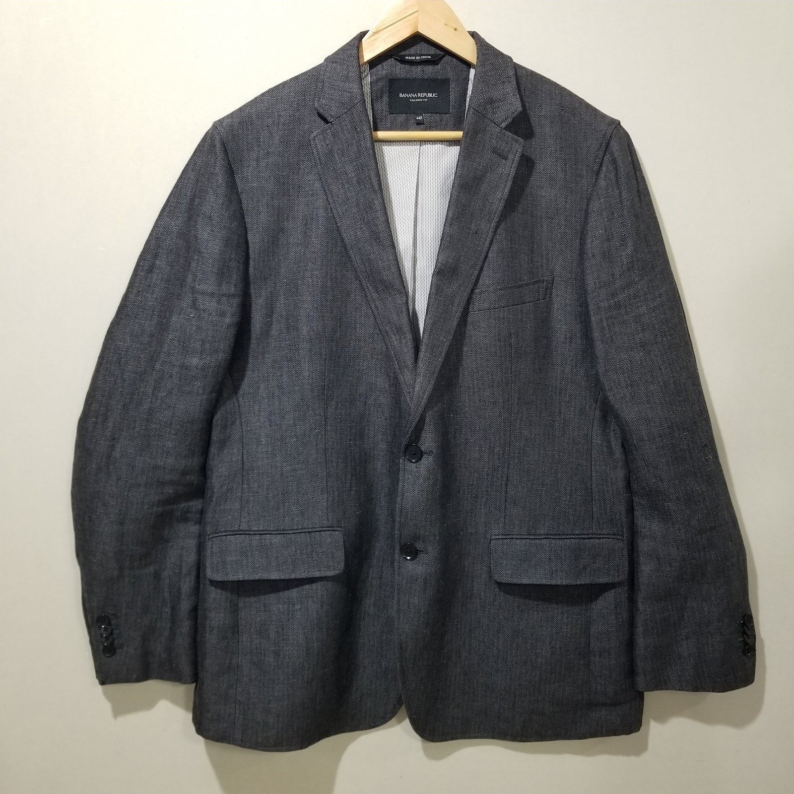 Banana Republic Banana Republic Blazer Mens 44R Tailored Sport Coat Linen Size 44R - 11 Thumbnail