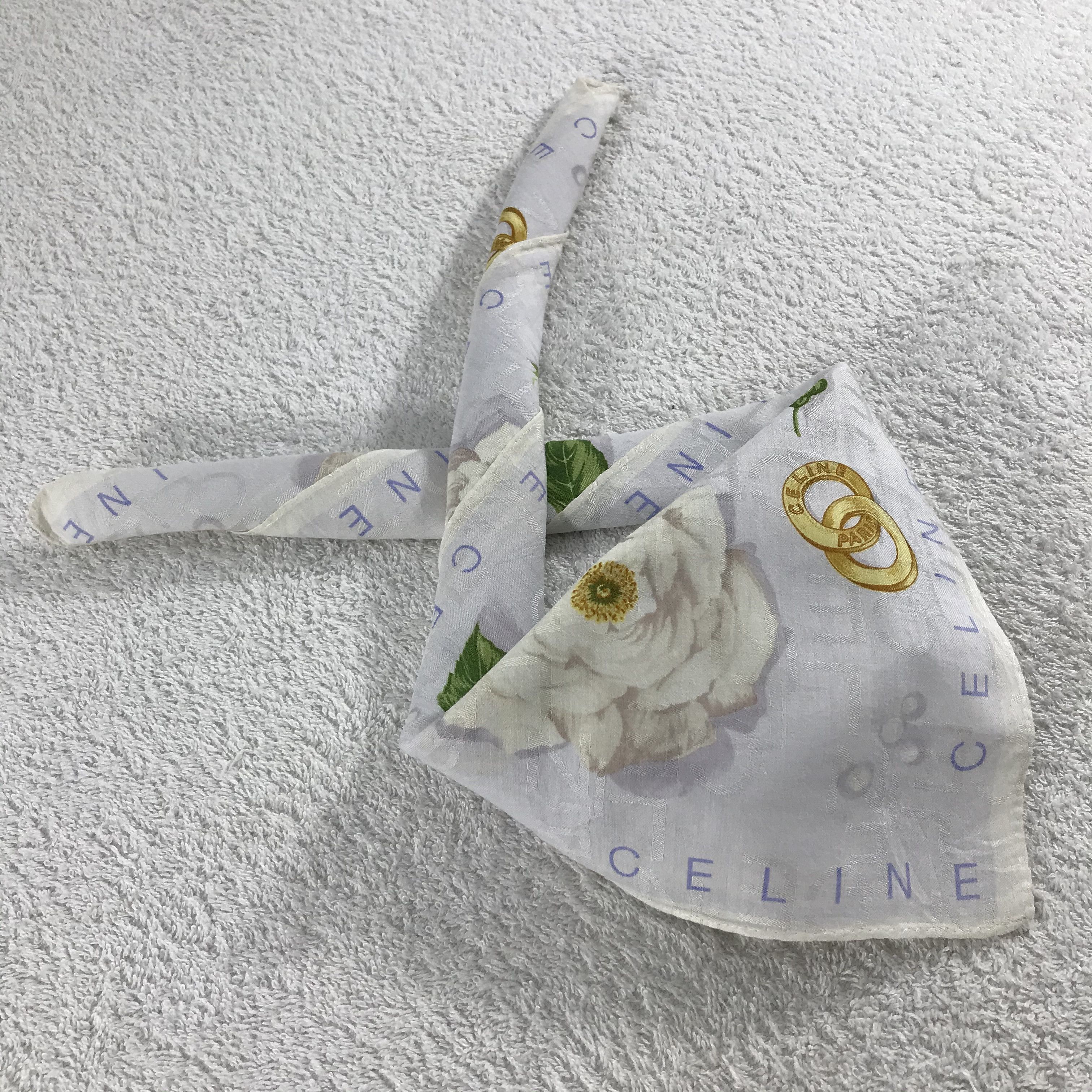 Celine × Vintage Celine Bandana / Handkerchief / Neckerchief - S292 Size ONE SIZE - 4 Thumbnail