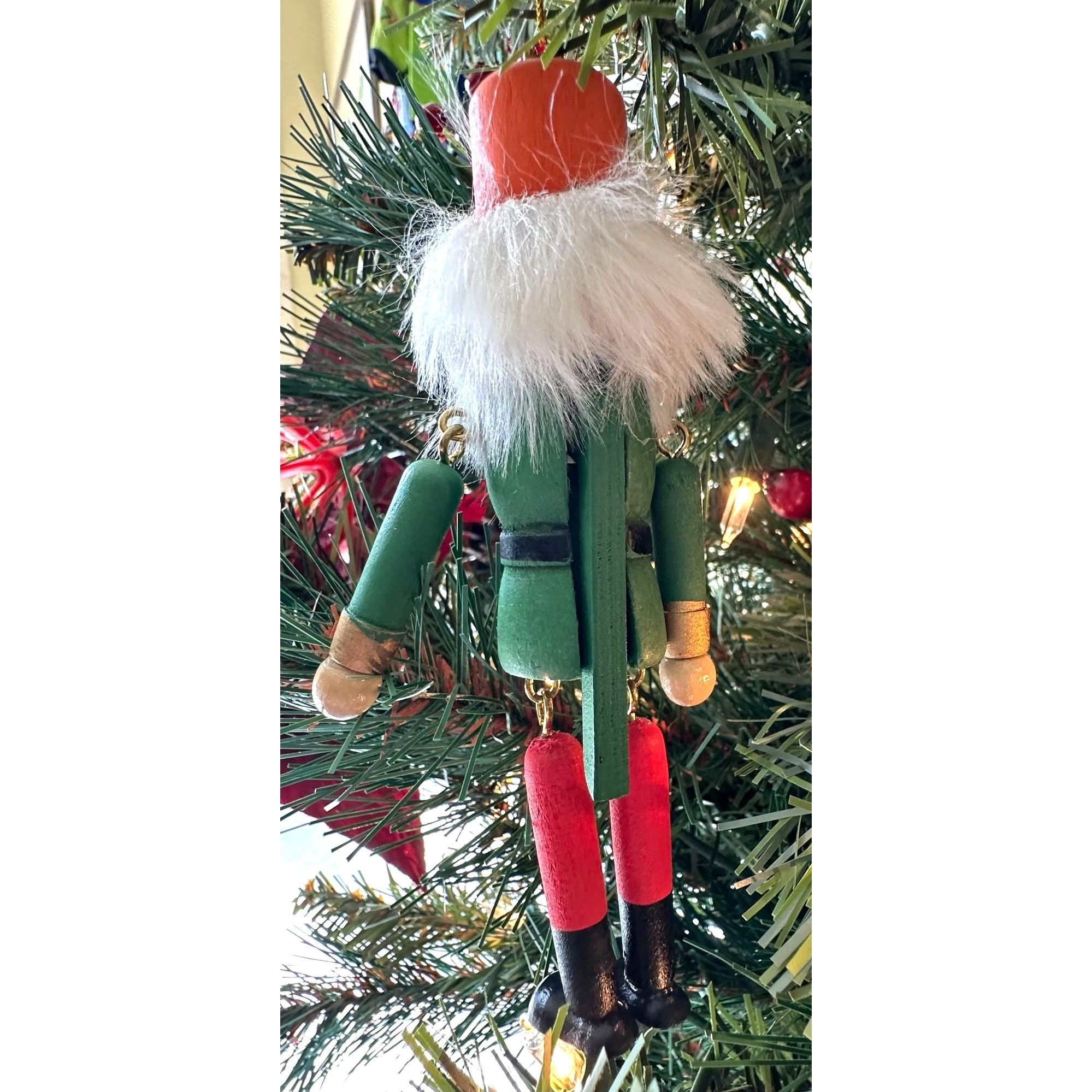 Vintage NWOT VTG Nutcracker Christmas Ornament Wooden Dangling Arms Size ONE SIZE - 5 Thumbnail