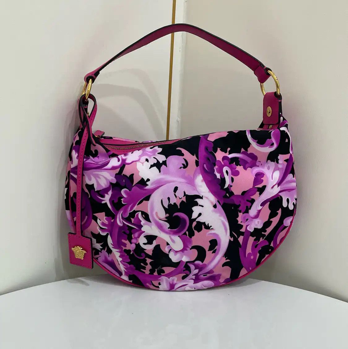 Versace VERSACE red coated canvas handbag Size ONE SIZE - 1 Thumbnail