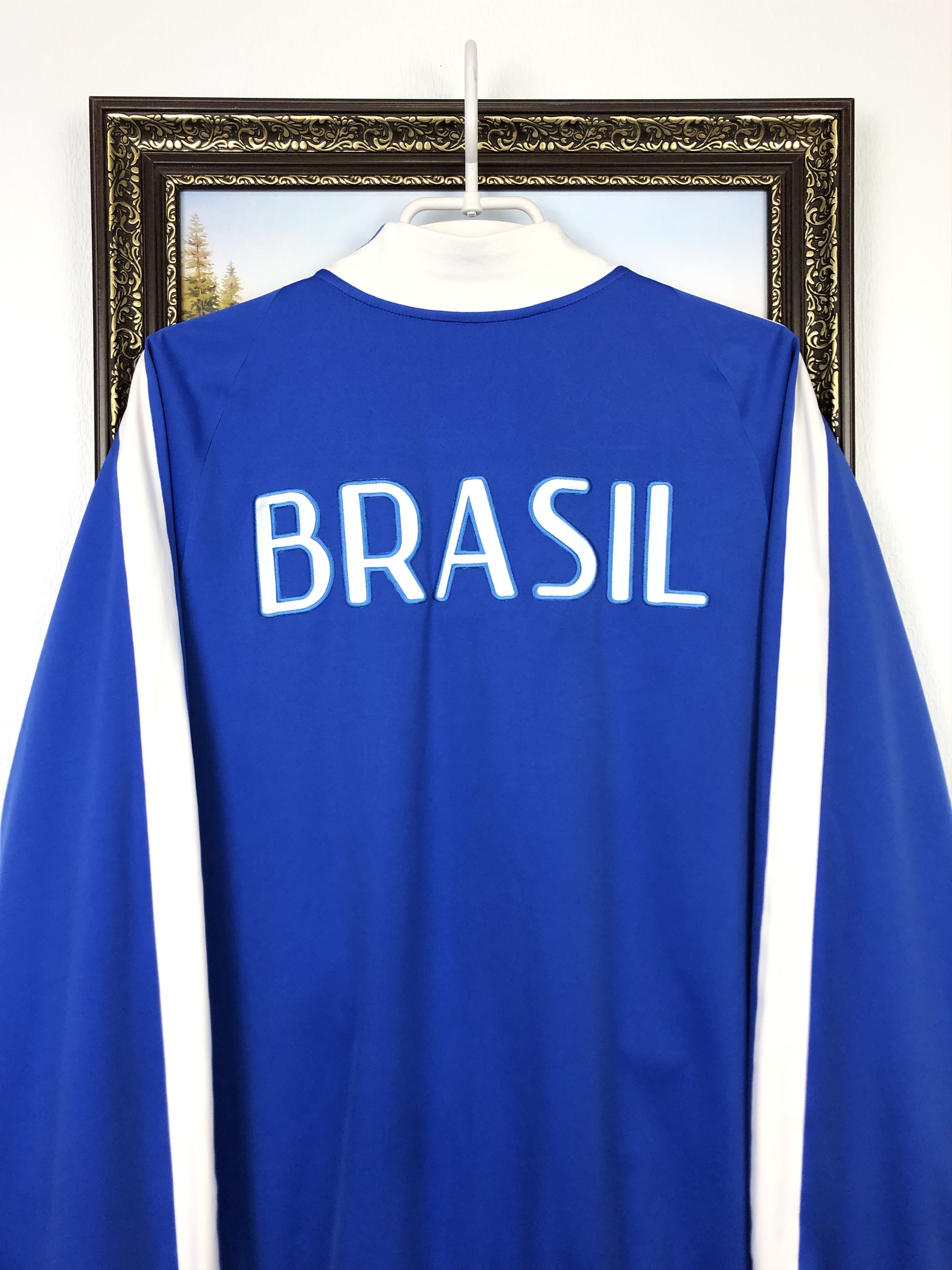 Nike Nike 2014 Brazil N98 Tech Jacket Anthem Football Track Top Size US L / EU 52-54 / 3 - 13 Thumbnail