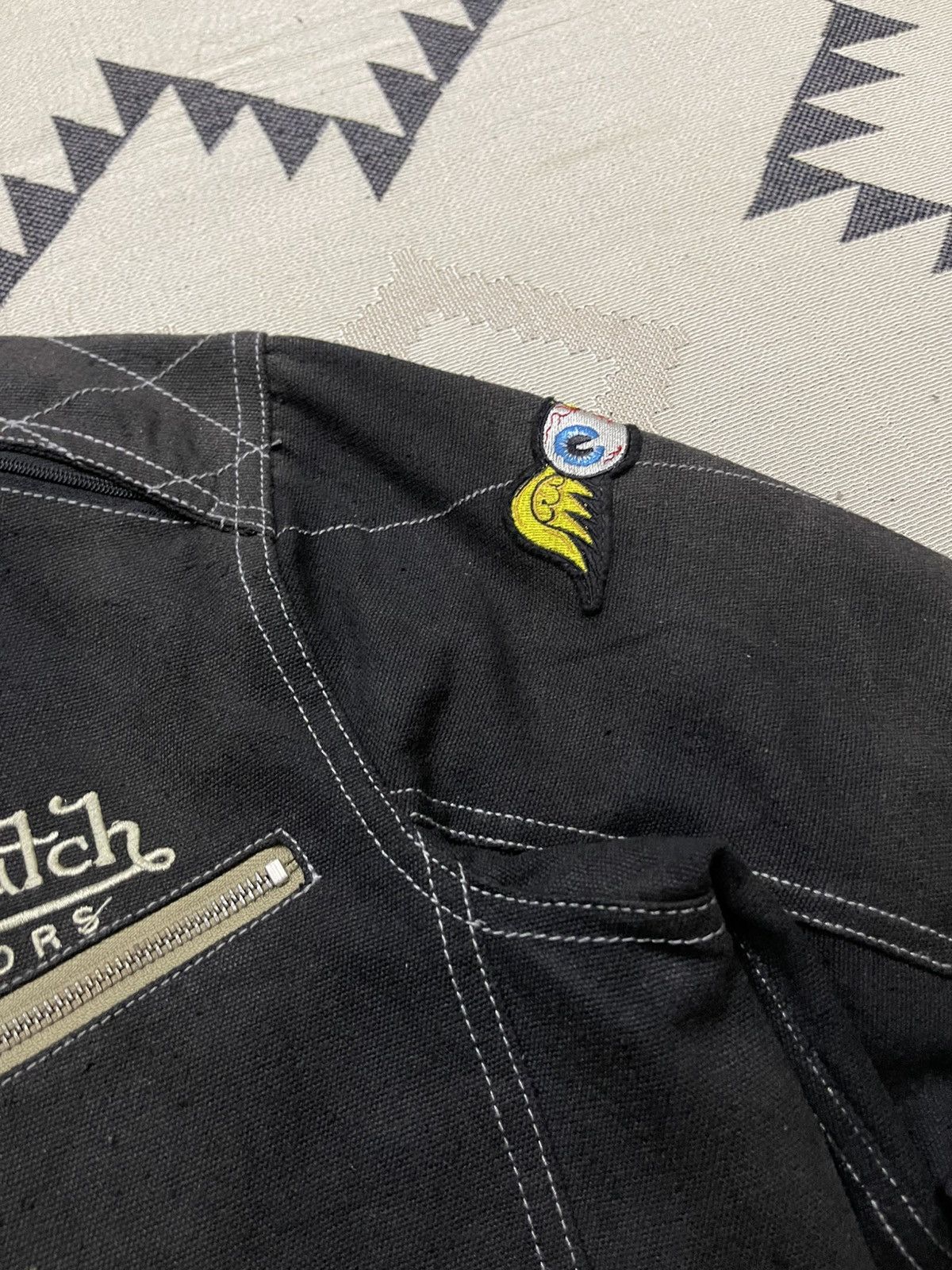 Von Dutch 2000s VON DUTCH MOTORS COTTON BIKER JACKETFADED JACKET Size US M / EU 48-50 / 2 - 9 Thumbnail