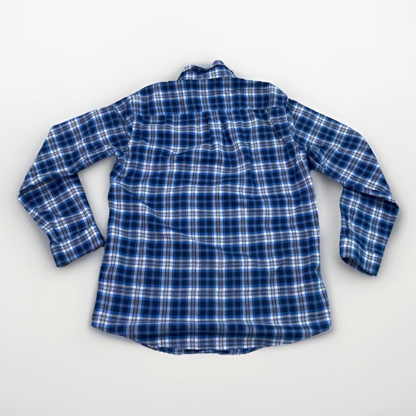 Vintage VINTAGE L.L. Bean Traditional Fit Blue Plaid Cotton Button-Down Shirt Mens Medium Tall Regular Knit? Size US M / EU 48-50 / 2 - 5 Thumbnail