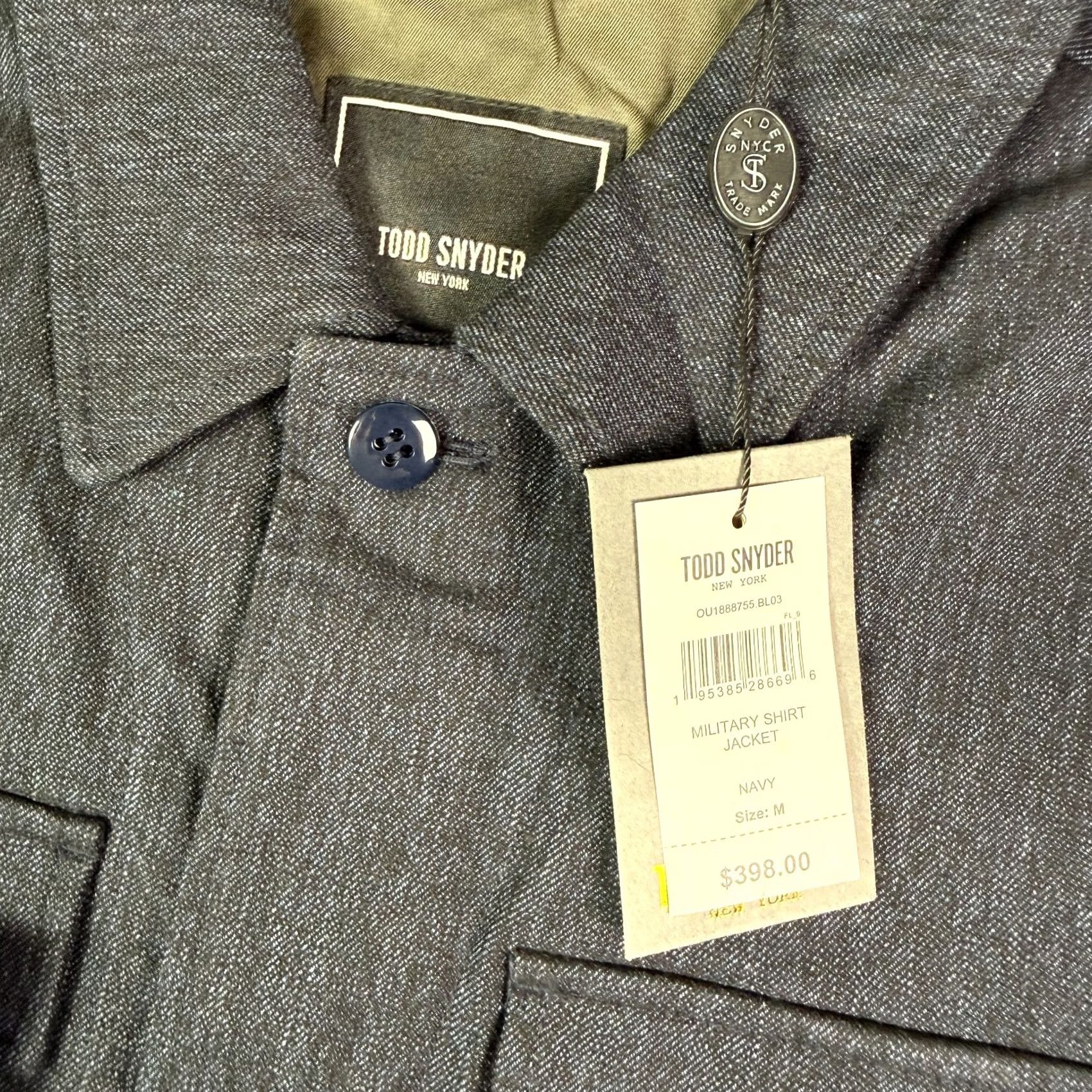 Todd Snyder Todd Snyder Mens Military Shirt Jacket M Navy Blue Pockets NEW Size US M / EU 48-50 / 2 - 3 Thumbnail