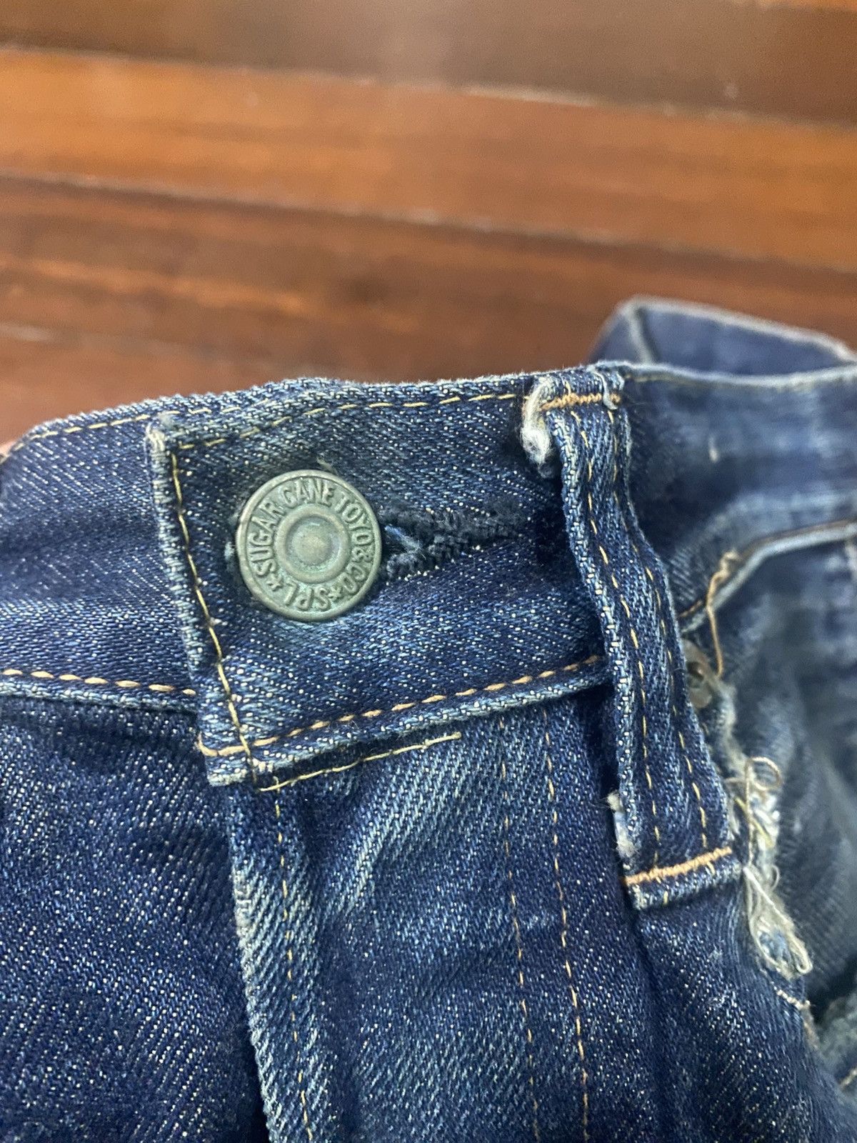 Sugar Cane Vintage Sugar cane 1947 distressed mud wash rusty jeans Size US 31 - 9 Thumbnail