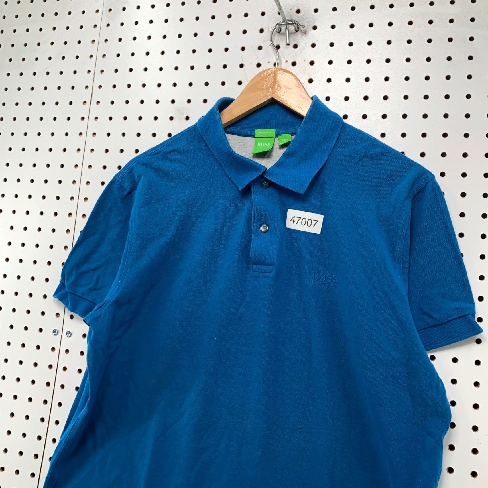 Hugo Boss Hugo BOSS Polo Shirt Mens Large Blue Regular Fit Preppy Work School Shirt MSN? Size US L / EU 52-54 / 3 - 7 Thumbnail