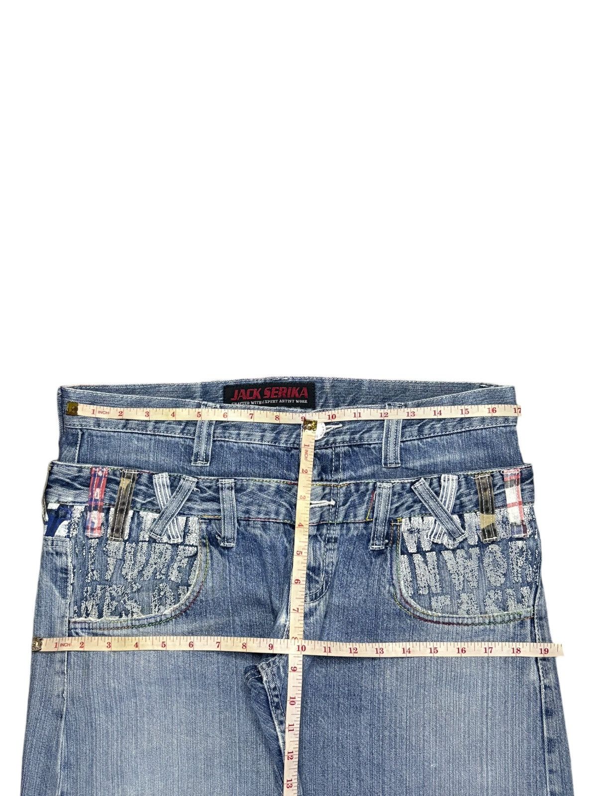 Japanese Brand Vintage Japanese Jack Serika Double Waist Print Loose Jeans Size US 34 / EU 50 - 12 Thumbnail
