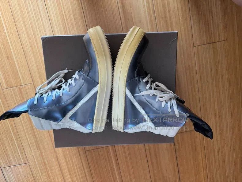 Rick Owens Rick Owens Silver High. Size US 10 / EU 43 - 4 Thumbnail