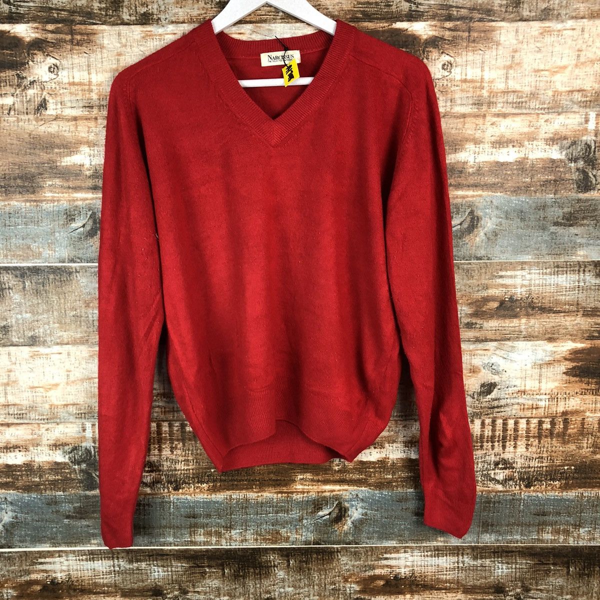 Homespun Knitwear × Japanese Brand Narcissus Red vintage knitwear #A1748 Size M / US 6-8 / IT 42-44 - 3 Thumbnail