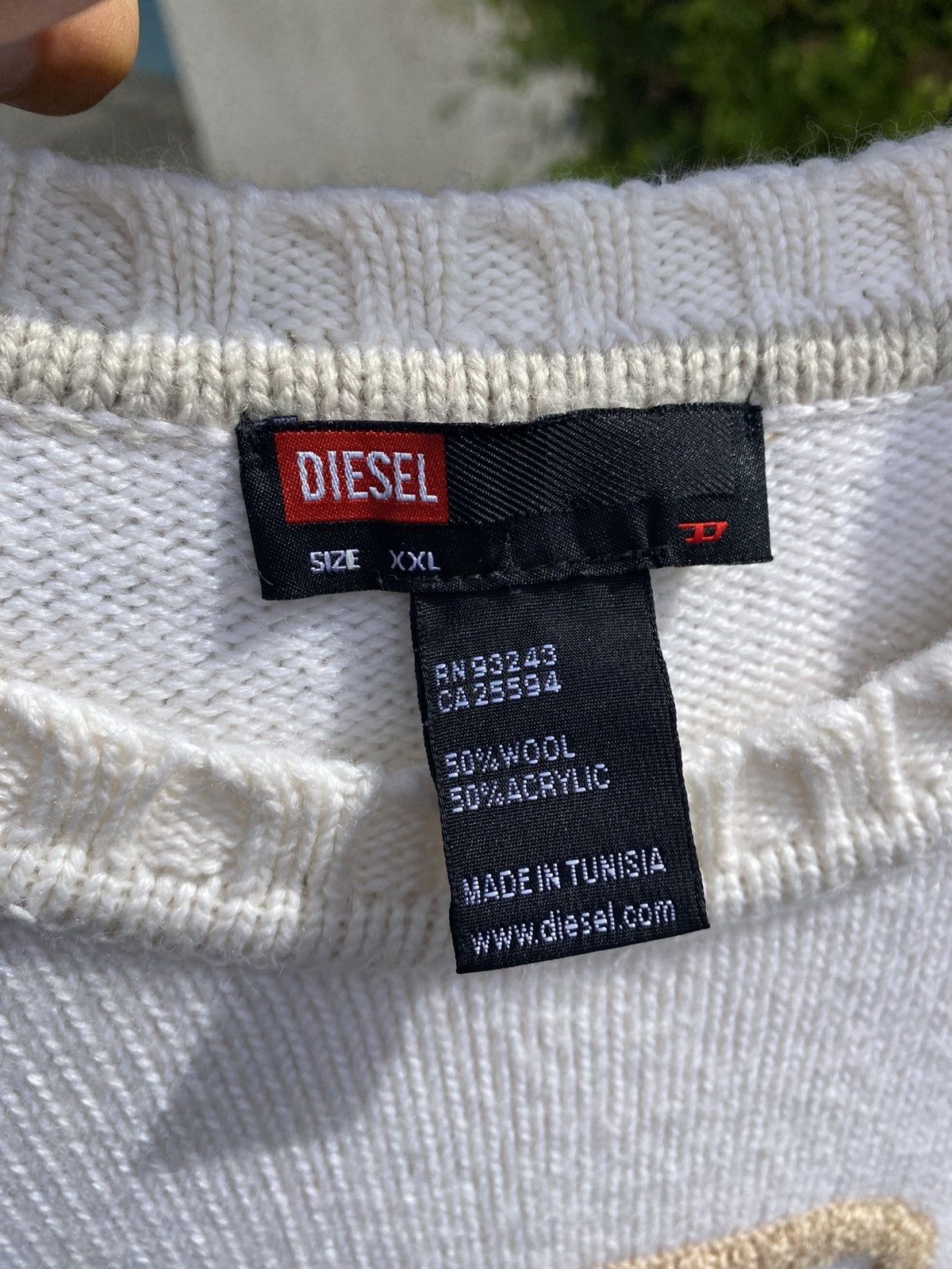 Diesel Diesel 2000's Y2K knit wool sweatshirt big logo - XXL Size US XXL / EU 58 / 5 - 7 Thumbnail