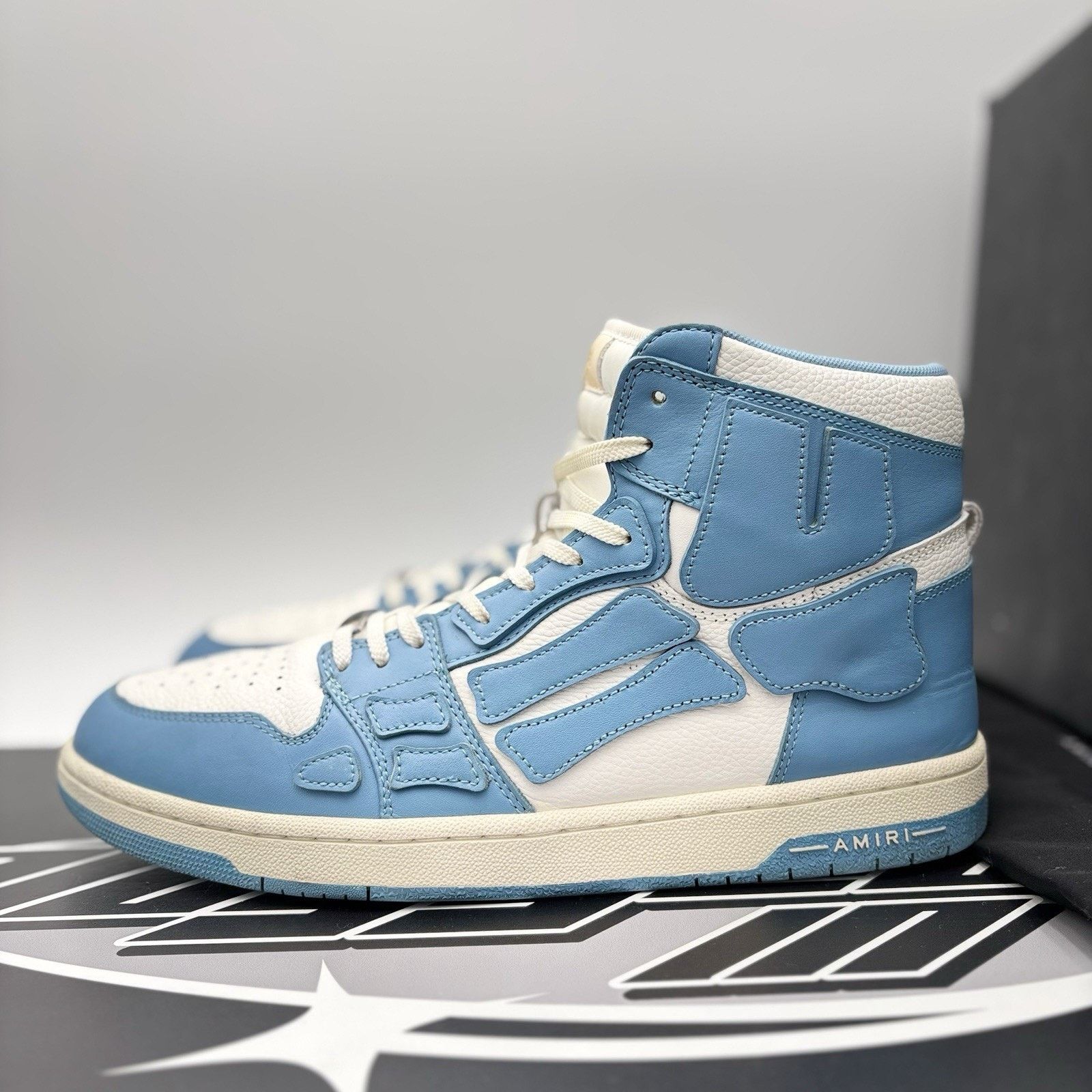 Amiri Amiri Skel High Top ' Powder Blue White ' | GOOD CONDITION! Size US 13 / EU 46 - 1 Thumbnail