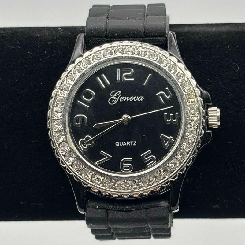 Geneva Black & Silver Geneva Men’s Watch Size ONE SIZE - 1 Thumbnail