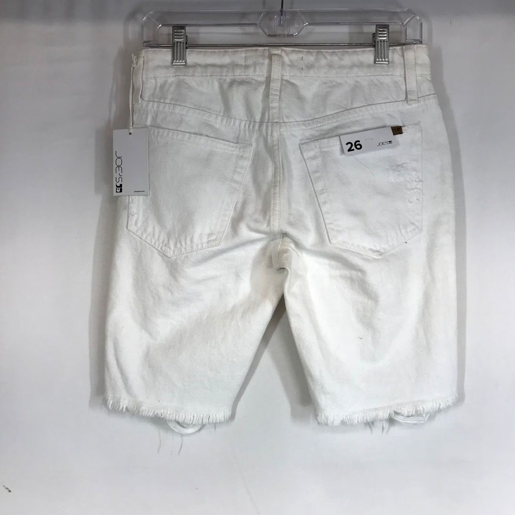 Vintage VINTAGE JOE'S JEANS Sonora White Distressed Denim Cut Off Shorts 26 Size 26" / US 2 / IT 38 - 4 Thumbnail