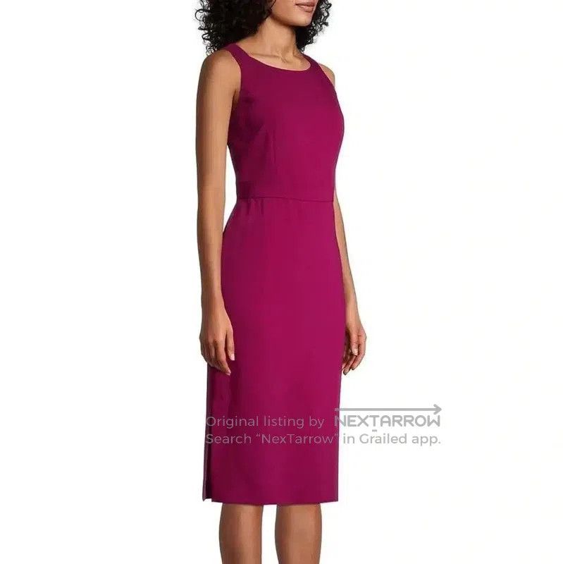 Max Mara MaxMara Summer Purple Wool Sleeveless Dress . Size XL / US 12-14 / IT 48-50 - 8 Thumbnail