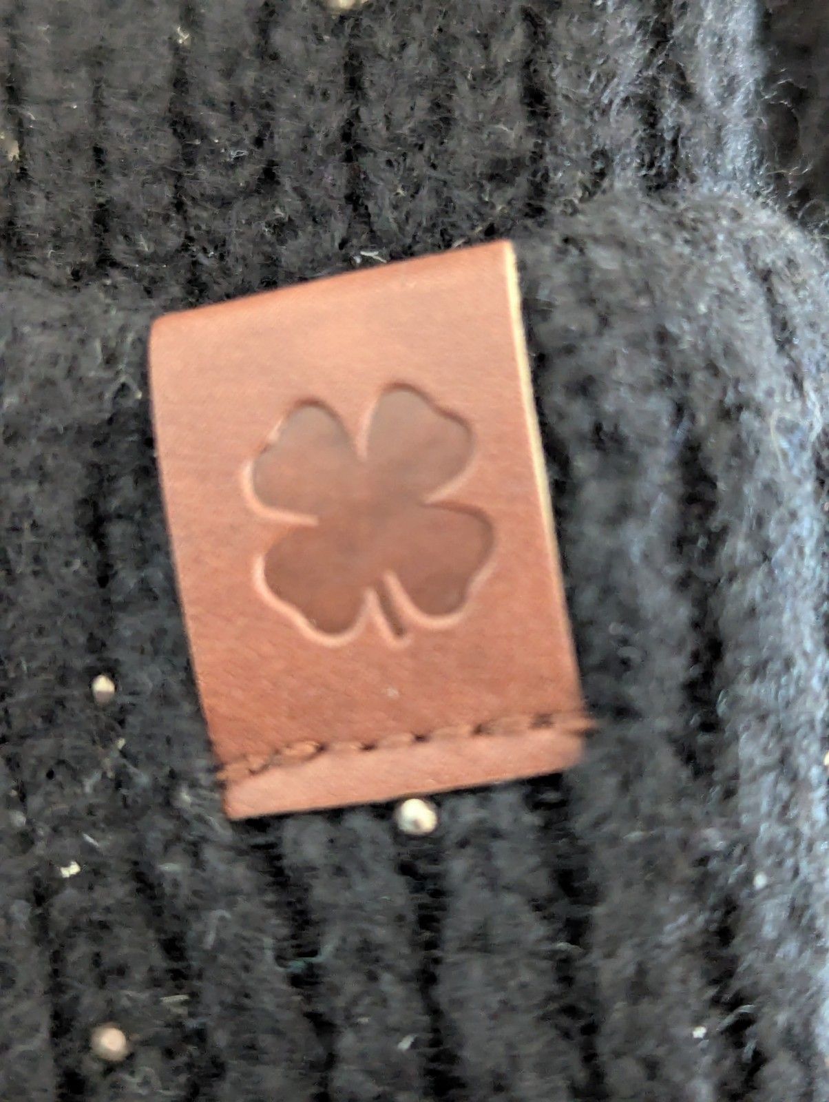 Lucky Brand Lucky Brand Womens 2 Piece Hat Scarf Set Black Pearl Stars Size ONE SIZE - 3 Thumbnail