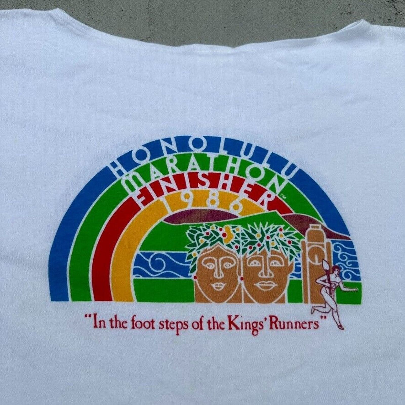 Vintage Vintage Crazy Shirts Honolulu Marathon Hawaii 1986 Shirt Size S / US 4 / IT 40 - 5 Thumbnail