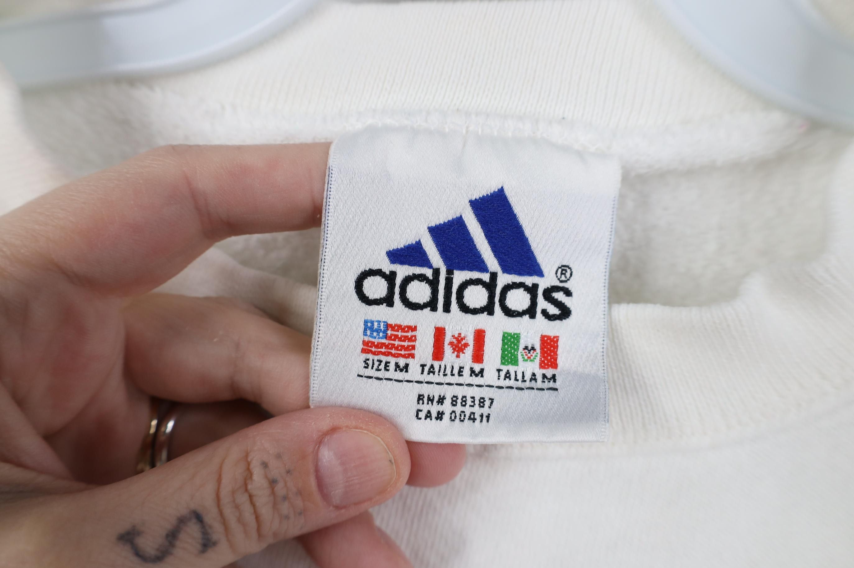Adidas Vintage 90s Adidas Spell Big Logo Crewneck Sweatshirt USA Size M / US 6-8 / IT 42-44 - 10 Thumbnail