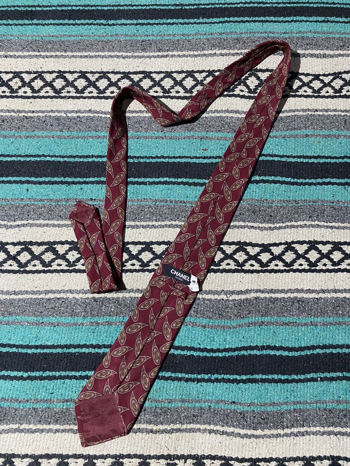 Chanel Chanel Pattern Tie Size ONE SIZE - 1 Thumbnail
