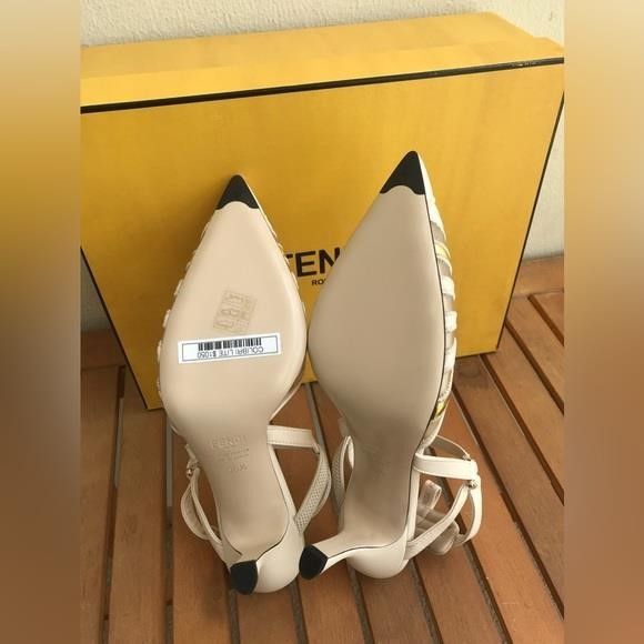 Fendi New Authentic FENDI Colibri Lite Mixed Media Pump","descript Size US 6 / IT 36 - 12 Thumbnail