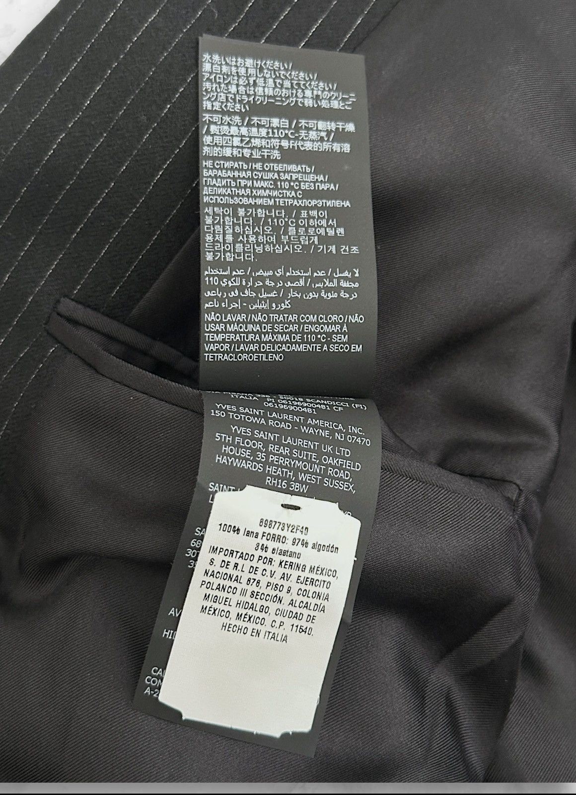Saint Laurent Paris Saint Laurent Wool Pinstripe Blazer Size 42R - 9 Thumbnail