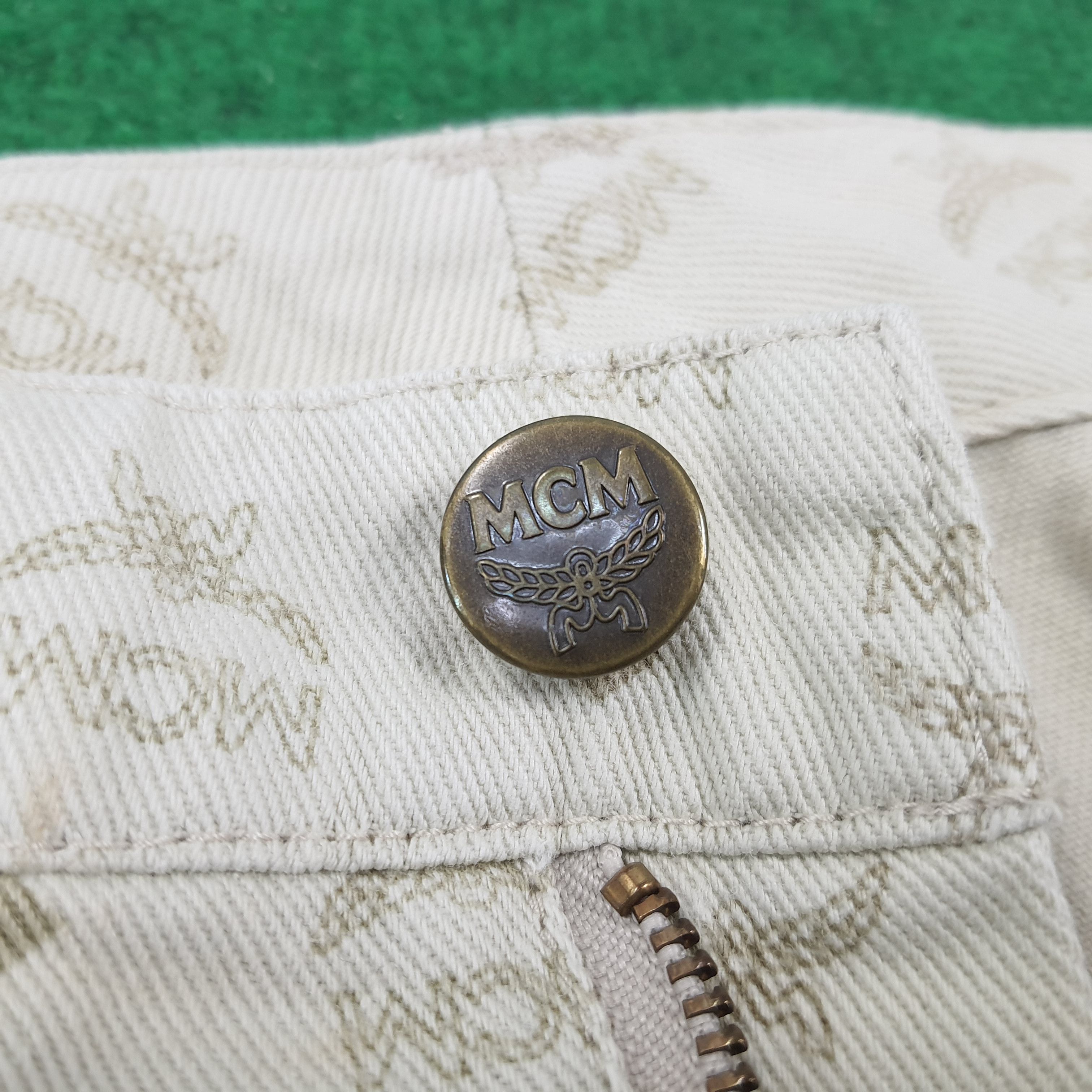 MCM × Vintage Vintage MCM Monogram Casual White Pants Size US 29 - 6 Thumbnail