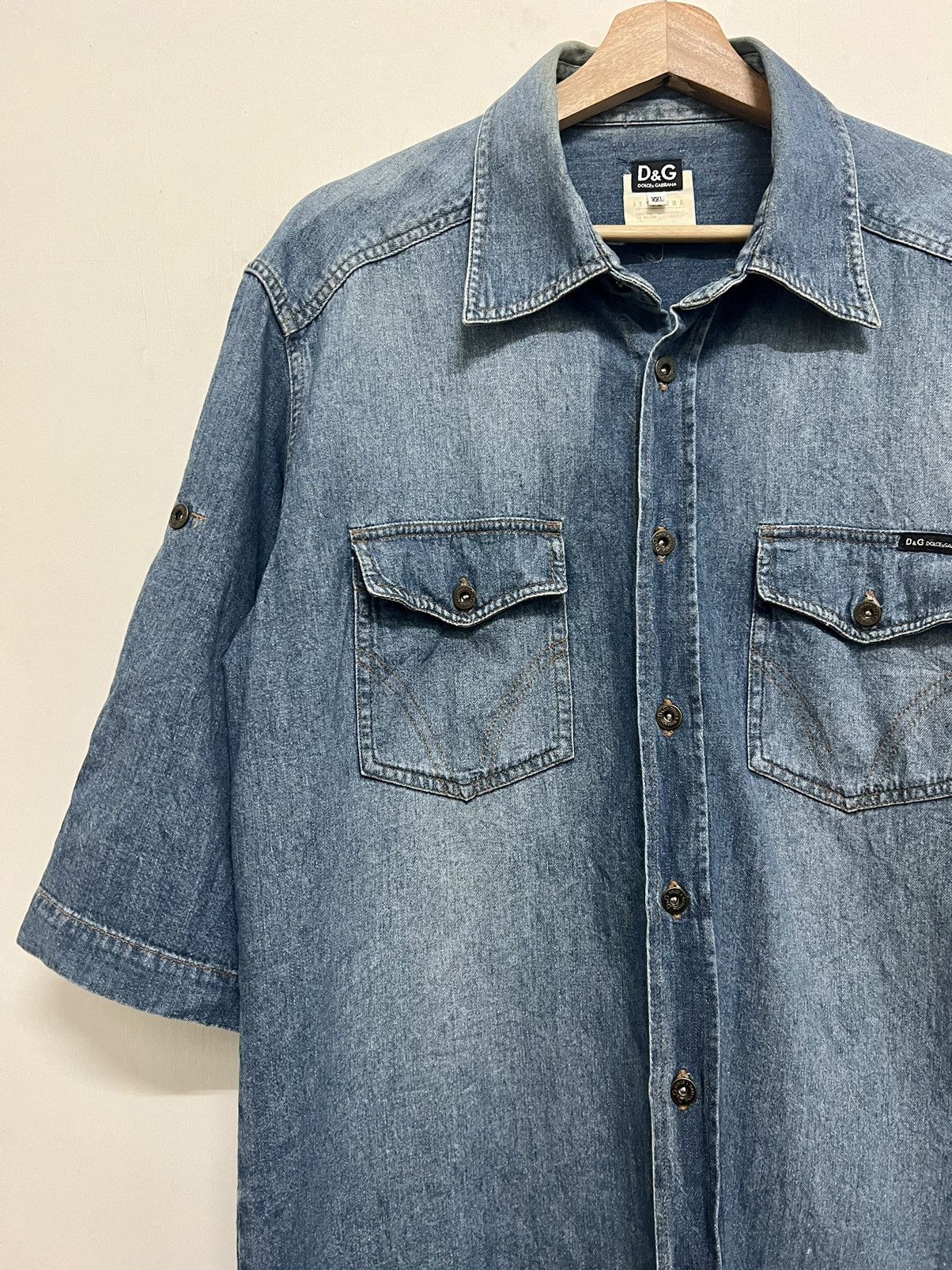 Dolce & Gabbana VINTAGE DOLCE & GABBANA DENIM SHIRT Size US XXL / EU 58 / 5 - 2 Thumbnail