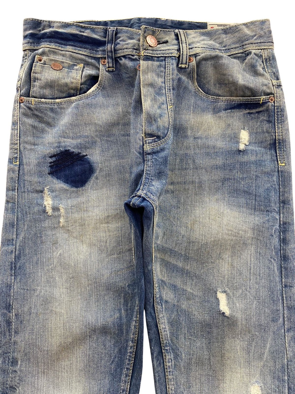 Bershka Bershka Faded Wash Patchwork Style Skinny Leg Jeans Size US 30 / EU 46 - 2 Thumbnail