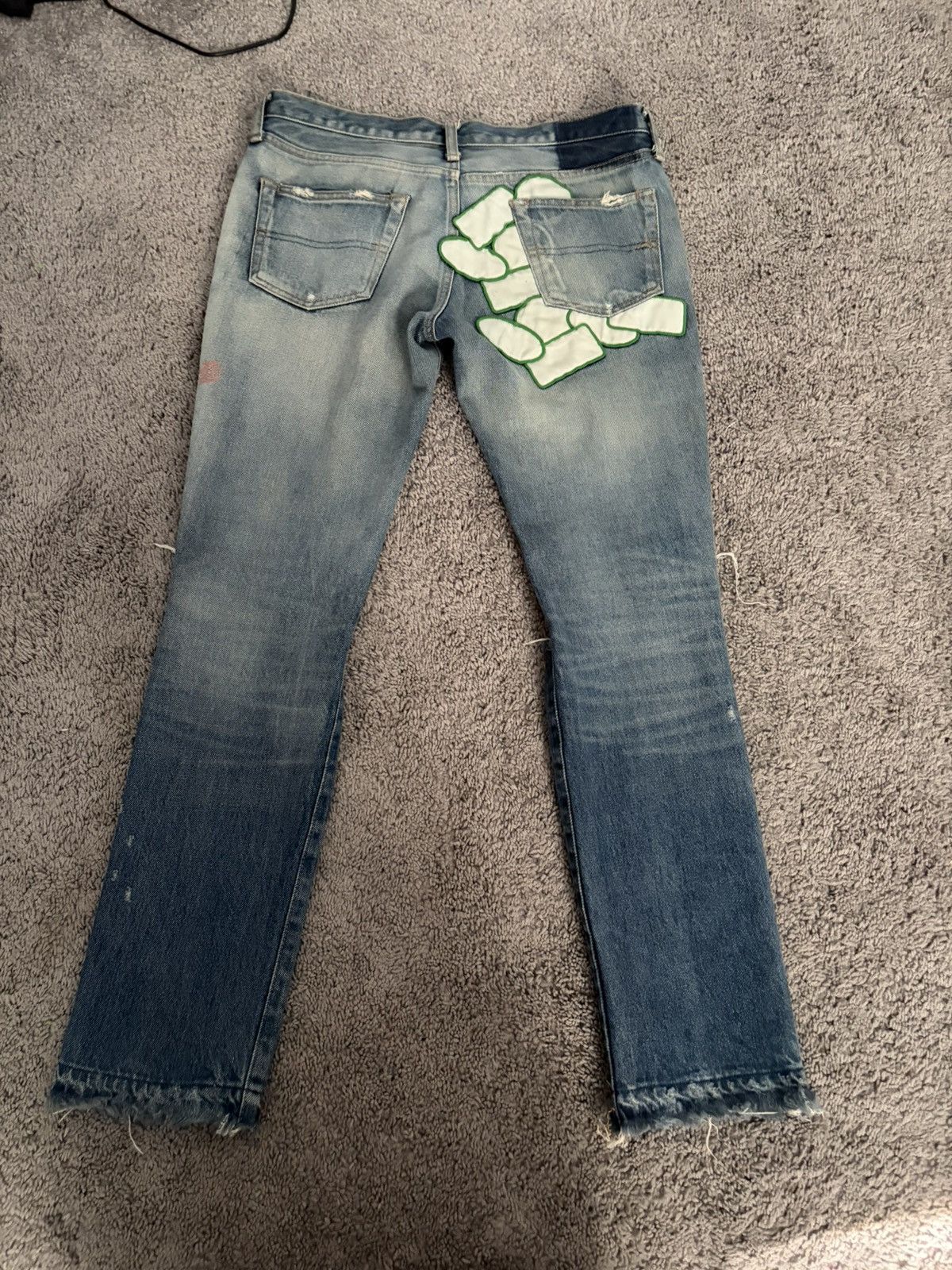 Undercover Undercover “But Beautiful” 58 Distressed Patchwork Denim Size US 29 - 3 Thumbnail