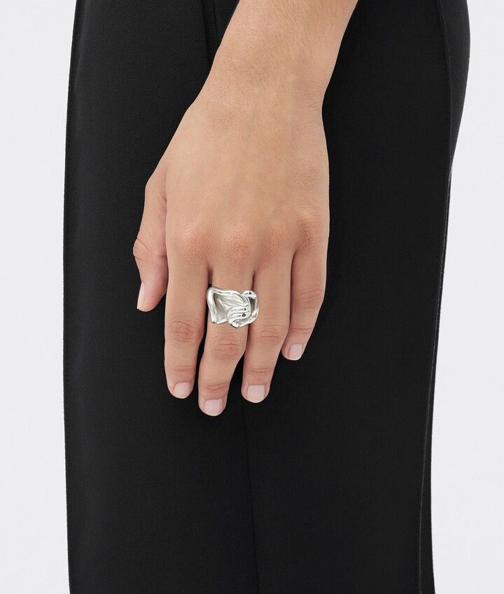 Bottega Veneta o1n1vont1124 Size: 11 / Whirl Ring in Silver Size ONE SIZE - 2 Thumbnail