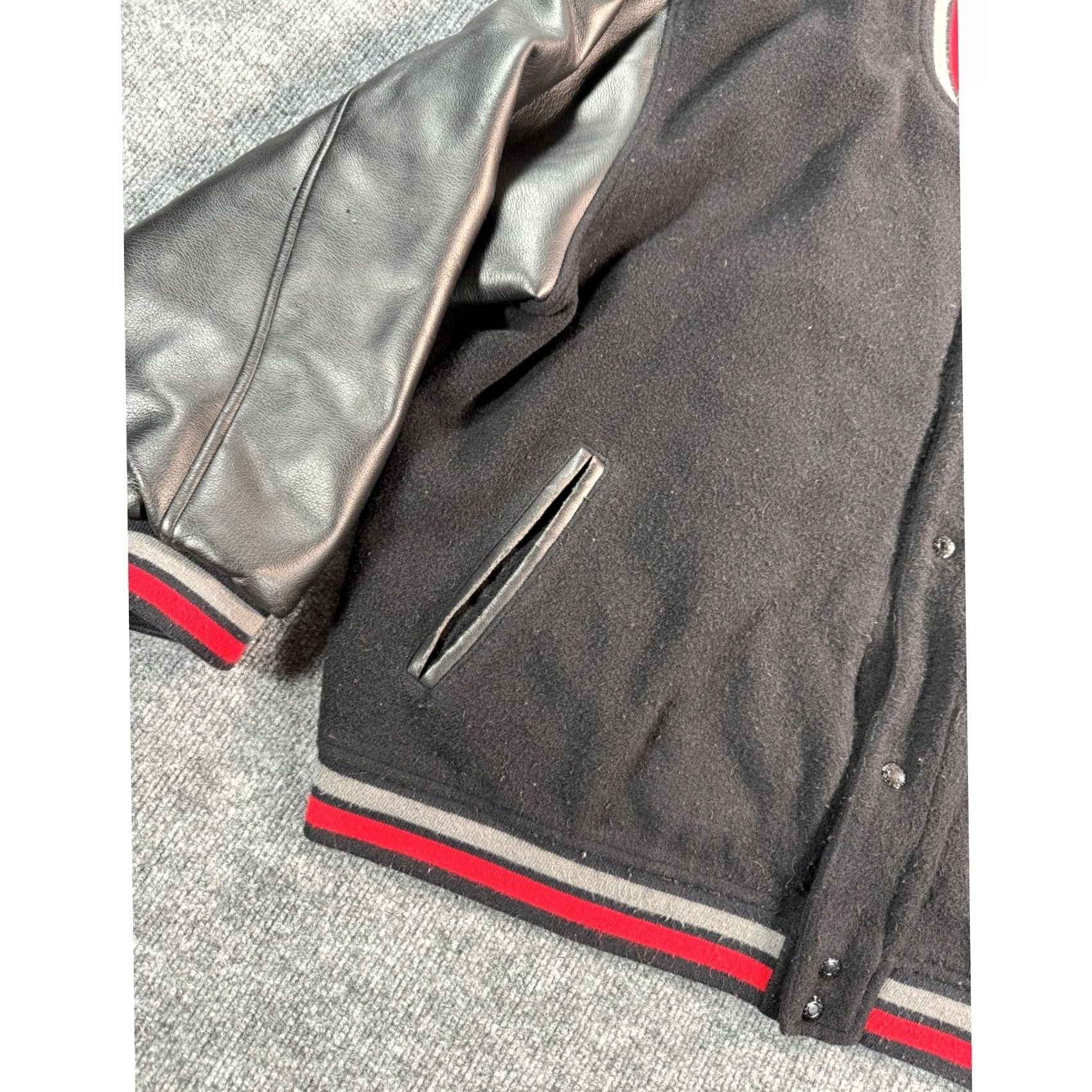 Disney VINTAGE The Incredibles Disney Pixar varsity jacket Mens XL Black Leather Wool Size US XL / EU 56 / 4 - 5 Thumbnail